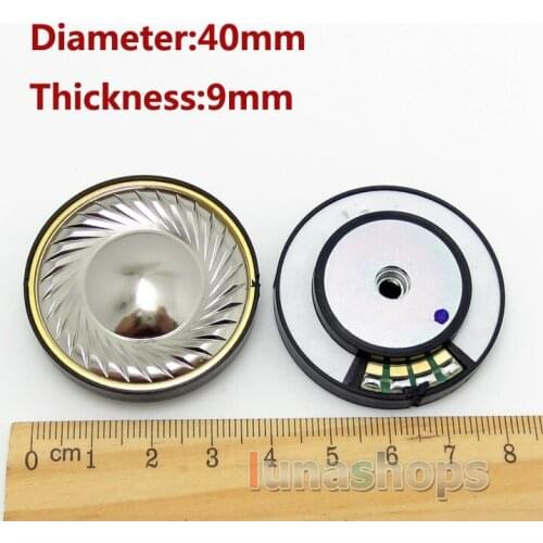 1 Pair titanium Plated + copper collar Dia 40mm Repair Parts Speaker Unit For DIY Custom Headphone LN004320