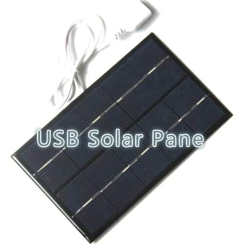 1PC USB Solar Panel 2W 5V Solar Cells Charger Pane Fast DIY Outdoor Battery Charger Polysilicon Portable Travel Tablet Generator