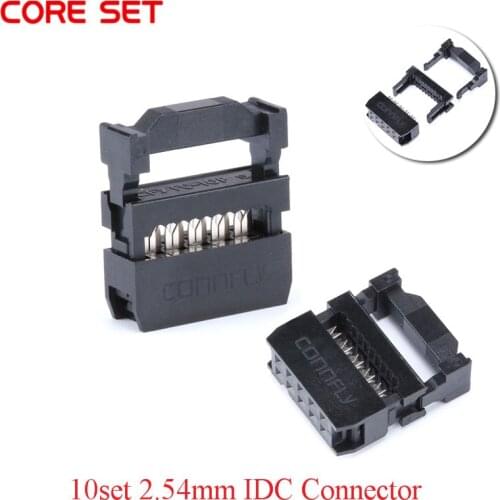 10set FC-6P FC-8P FC-10P FC-14P FC-16P To FC-40P IDC Socket 2x5 Pin Dual Row Pitch 2.54mm IDC Connector 10-pin cable socket
