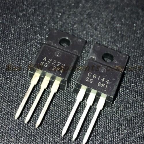 10PCS/LOT 2SA2222 2SC6144 TO-220F 5pairs 5pcs A2222 + 5pcs C6144 TO-220 New original In Stock