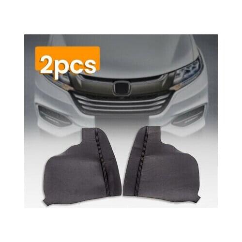 2pcs Door Armrest Replacement Cover Leather For Honda Odyssey 2011-2017 Black