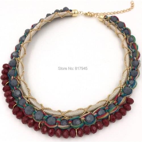 2016 new fashion jewelry hand make necklace wholesale Bohemia style Tassel necklace