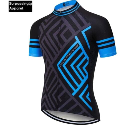 2019 6XL Blue Frame Cycling Team Clothing Bike Jersey Mens Bicycle Short Sleeve Pro Cycling Jerseys Bike Top Maillot Summer