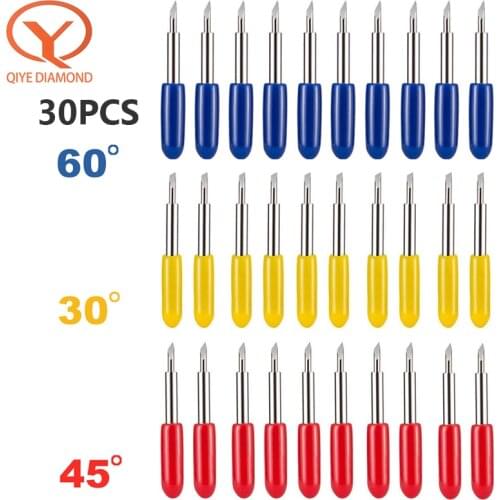 30/45/60 Degree Roland Cricut Cutting Plotter Vinyl Cutter Blades, Tungsten Steel Lettering Blade，Milling Cutter Carving Tools