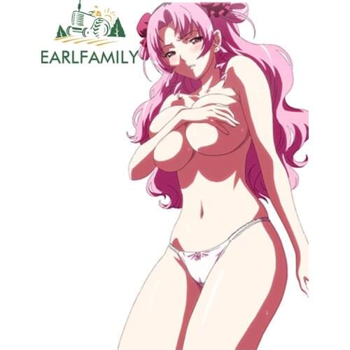 EARLFAMILY 13cm x 7.2cm 3D Car Stickers Seikon no Qwaser Anime Tsujidou Miyuri Render Window Wiper Tailgate Styling Accessories