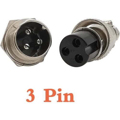 5Set GX20 3Pin Aviation Connector GX20 5Pcs Male Plug + 5Pcs Female Jack 3Pin Circular Socket 20mm L94-100Y Wire Panel Connector