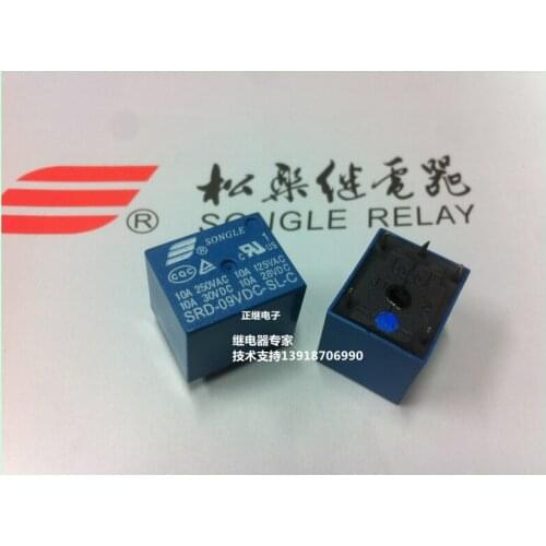5pcs/lot Relay SRD-09VDC-SL-C 5PIN 10A 250V T73 New and original