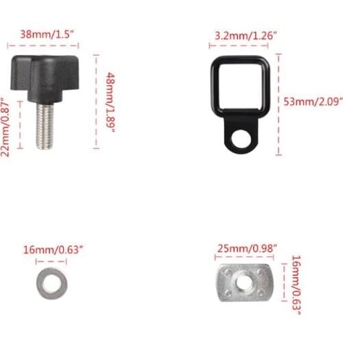 8Pcs Hardtop Quick Removal Fastener Thumb Screws And Nuts+Tie Down D-Rings Anchors Fit for jeep Wrangler JK YJ TJ JKU