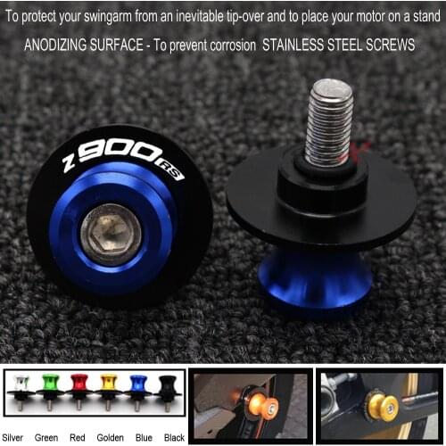 Motorcycle Accessories CNC Aluminum M8 Swingarm Spools Slider Stand Screw For Kawasaki Z900RS R 2017 - 2018 Z900RS 2018