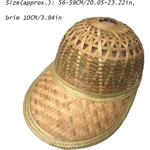 Bamboo Woven Breathable Baseball Cap Handmade Sun Protective Hat Outdoor Fishing Cap