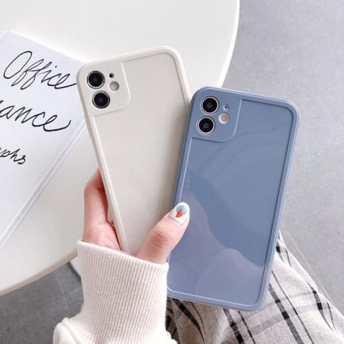 Gimfun Candy Color Glossy Phone Case for iPhone 11 12 Mini Pro X XR XS Max 8 7 Plus SE 2020 Simple Plain Soft TPU Back Cover