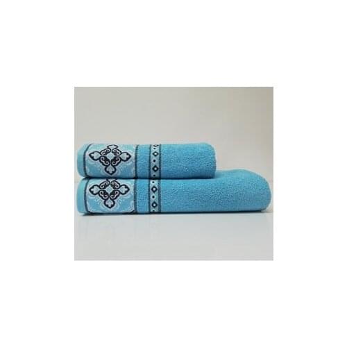 DowryWorld- Turquois Double Cotton Bath Towel Set 2 pieces %100 Cotton