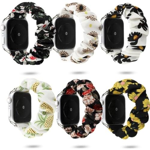 Girls/Ladies Luxurious Stretch Bracelet for Apple Watch Band Series 5 4 3 2 Elastic Fresh Strap for iWatch 38mm 42mm 40mm 44mm