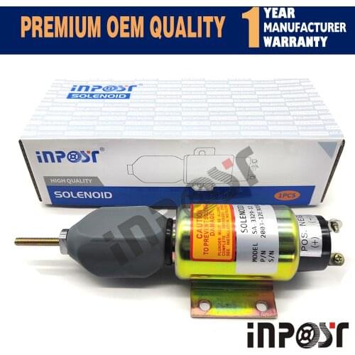 In stock 12V SA-3329-12 Fuel Shutoff Stop Solenoid 2003-12E3U1B1A SA-3329 for Woodward Diesel