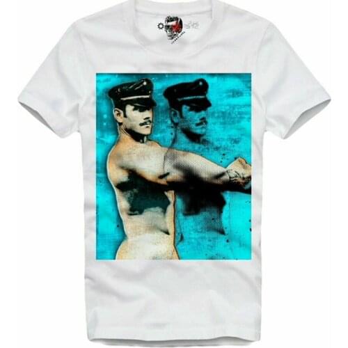 T-Shirt Physique Pictorial Art Tom Of Finland Gay Cop Fetish Leather Cap