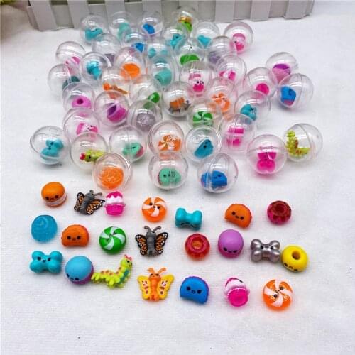 28mm diameter transparent plastic ball capsules toy with inside small figure toy Randomly sending for vending machine