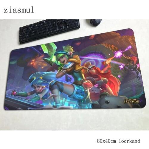 Lol mouse pad 80x40cm gaming mousepad anime locrkand office notbook desk mat High-end padmouse games pc gamer mats