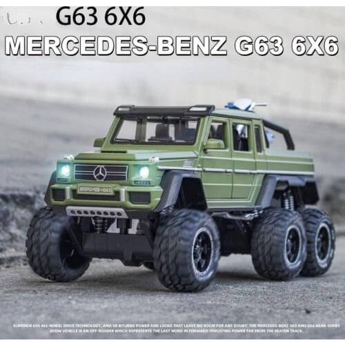 1:32 Benz G63 Alloy Model Car Six Wheel Off Road Vehicle Children Toy Boy Gift Diecasts & Toy Vehicles No Pull back Die Cast Car