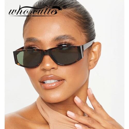 Fashion Retro Rectangle Sunglasses Women Men 2020 Brand Design Sun Glasses Shades Nude Green Leopard Colorful Frame S344