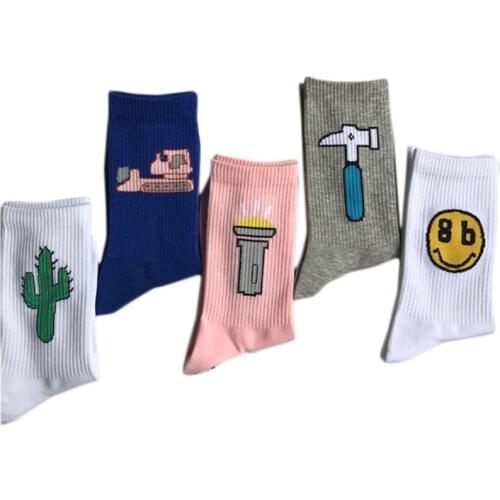 Fashion Street Style Rock Roll Hip Hop Boy Girl Men Women Socks Cotton Long Brand New High Quality 4Pairs/a Lot Four Seasons