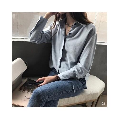 New Spring Vintage Solid Female Oversize Tops Womens Shirt Long Sleeve Girls Blouse Summer New Women Blouses Femme Blusas