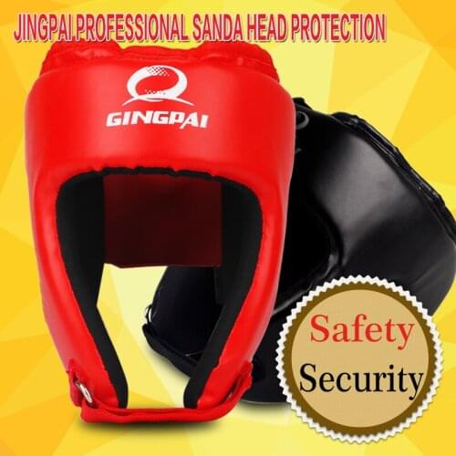 New Sanda Karate Muay Thai Boxeo Taekwondo Boxing Helmet Training Helmet for Kids Adults Men Women Black Red