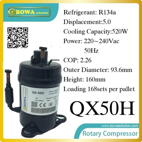 520W Cooling capacity fridge compressor (R134a) suitable for supermaket cooling equipment
