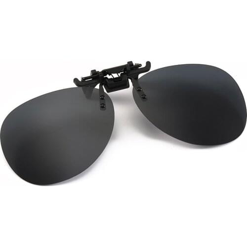 Polarized Clip-on Sunglasses Lens Flip Up Glasses Night Vision for Myopia Glasses Driving Fishing Outdoor Sport