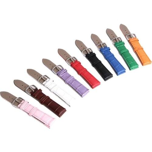 Wholesale 50Pcs/lot 12mm 14mm 16mm 18mm 19mm 20mm 22mm genuine cow leather watch band watch straps wrist watch part new -2007111