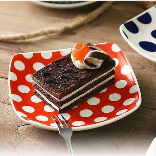 Geometric pattem cheese plates Bone China plate christmas plates dinner plates glass plates ceramic tray snack dessert plate