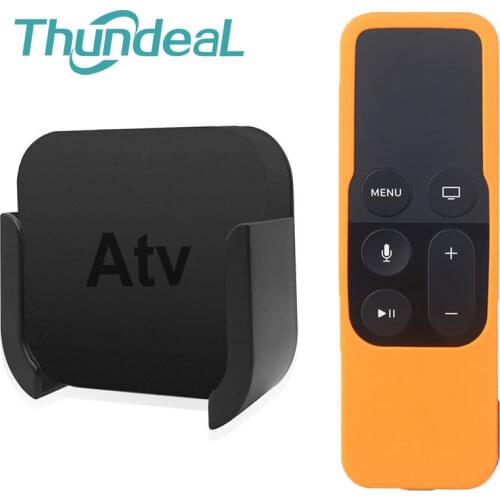 Remote Controller Silicone Protective Case Skin For Apple TV 4K 4th 5th Gen Media Player Wall Mount Bracket Stand Cradle Holder
