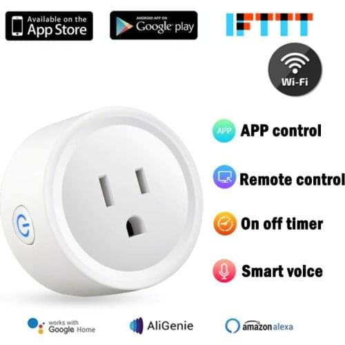 Smart Plug WiFi Electrical Socket US 16A Power Monitor Timing Function SmartLife APP Wireless Control Works With Alexa Google