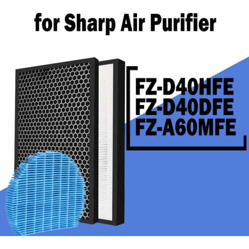 FZ-D40HFE FZ-D40DFE FZ-A60MFE Replacement Hepa Activated Carbon Filter and Humifier Filter for Sharp KC-D40E KC-G40E KC-D50