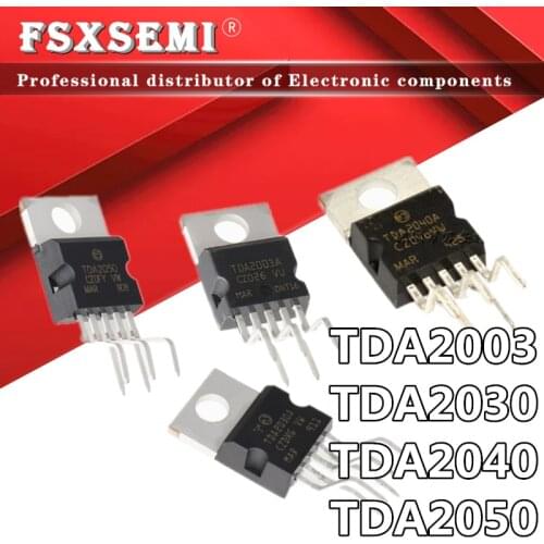 100pcs TDA2003 TDA2030 TDA2040 TDA2050 TO-220 TDA2030A TDA2003A TDA2040A TDA2050A TO-220-5 Audio amplifier IC