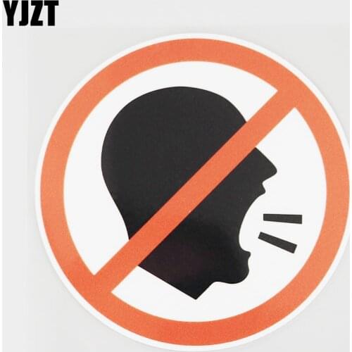 YJZT 11.4CMX11.4CM Noise Is Forbidden Here PVC Decal Car Sticker Accessories 11B-0162