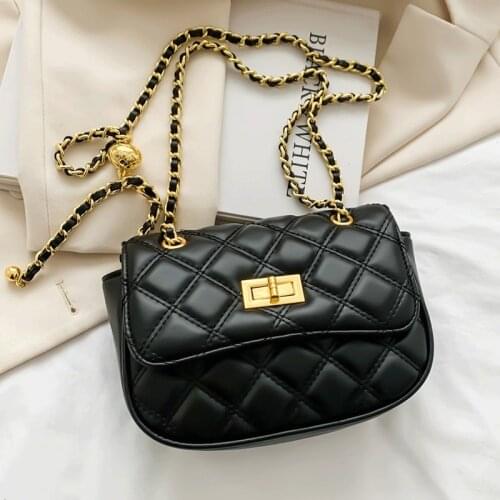 Women Leather Handbags Brand Designer Crossbody Bags for Girls Diamond Lattice Shoulder Bag Ladies Chain Flap Bags Small Sac New