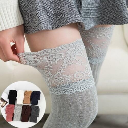 Women Socks Stockings Warm Thigh High Over The Knee Socks Long Cotton Lace Up Stockings Medias Sexy Stockings Christmas Gifts