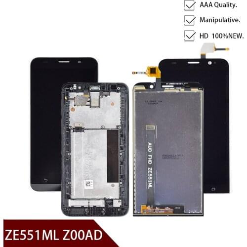 5.5'' inch LCD for ASUS Zenfone 2 ZE551ML LCD Display Touch Screen Digitizer Assembly Frame for ASUS Zenfone 2 ZE551ML Z00AD LCD