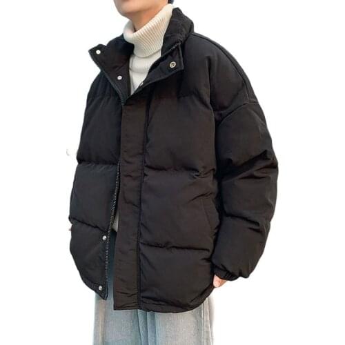 Winter Jacket Parka Men Trendy Pocket Cotton Versatile Korean Thickened Casual Warm Cotton Padded Jacket