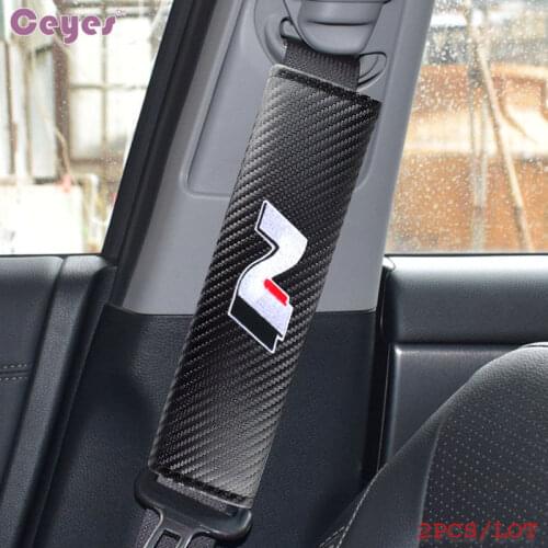 1pair Car styling Safety seat belt cars Emblem LOGO Shoulder cover Protection pad For Hyundai N performance I30 Veloster Solaris