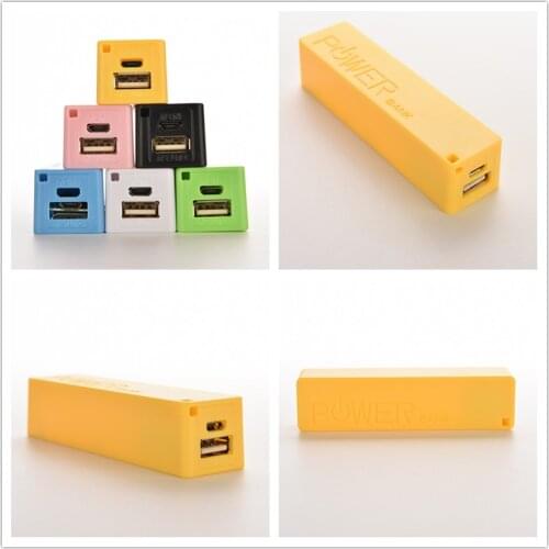 New 1PC Plastic Power Bank Box 18650 5V 1A External Battery Pack Charger Case 6 Colors for Mobile Phone Tablets Backup Power