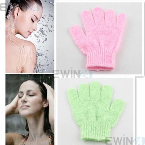10 X New bath shower scrub exfoliating gloves to eliminate dead skin cells,restore free shipping