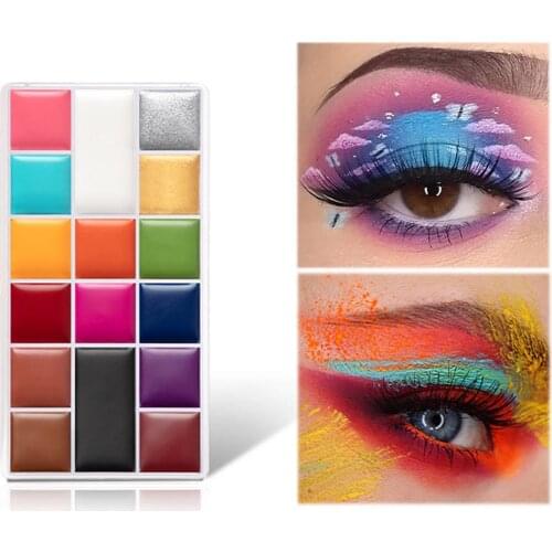 16 Color Face Body Paint Oil Halloween Party Non Toxic Makeup Palette Painting Art Pigment Art Theme Party Beauty Make Up Tool