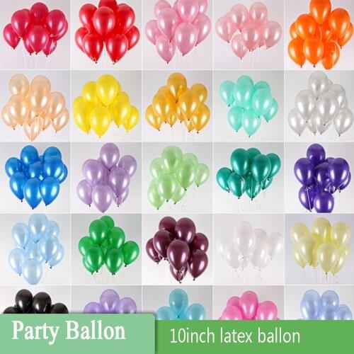 30pcs 10inch wedding ballon Latex HeliumThickening Pearl party balloon candy color for wedding birthday party decoration supply