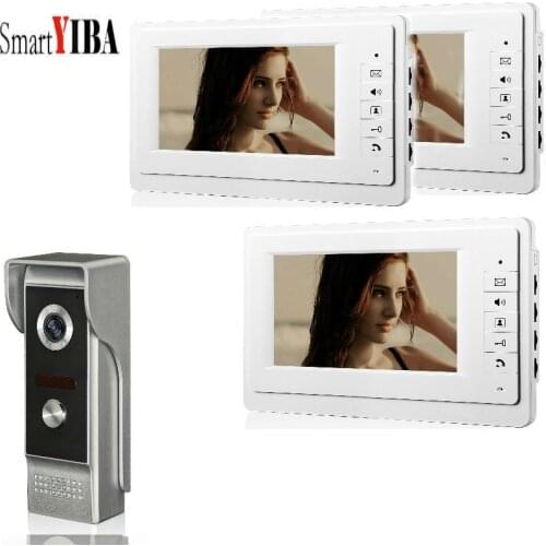 7" video intercom system doorbell night vision IR 700tvl door camera waterproof unlock for home apartment video door phone