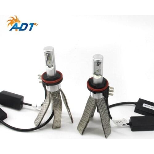 ADT H15 LED Headlight with cooling system 8000LM 6000K long life Halogen lamp IP68 Top quality 6063 Aviation Aluminum