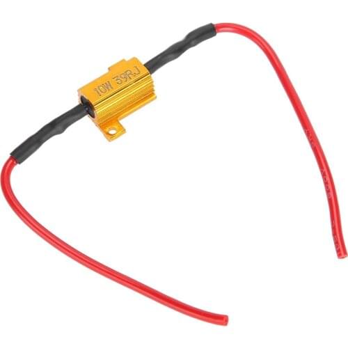 2Pcs Car LED Decoder Anti Hyper Flash No Error Wirewound Load Resistor 10W 39 Car Styling Parts