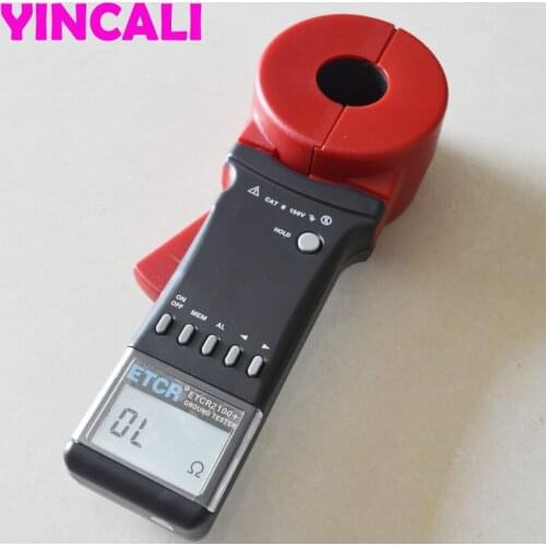 Fast Shipping ETCR2100+ Digital Clamp On Ground Earth Resistance Tester With Alarm Function Ground measurement 0.01-1200ohm