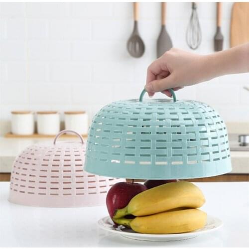 Household Simple Hollow Dish Cover Plastic Kitchen Round Food And Meal Cover Dust-proof And Fly-proof Dining Table Food Cover