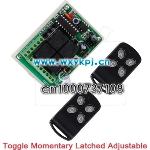 DC12V 4 channel RF remote control switch / 315mhz./433mhz transmitter and receiver electric switch